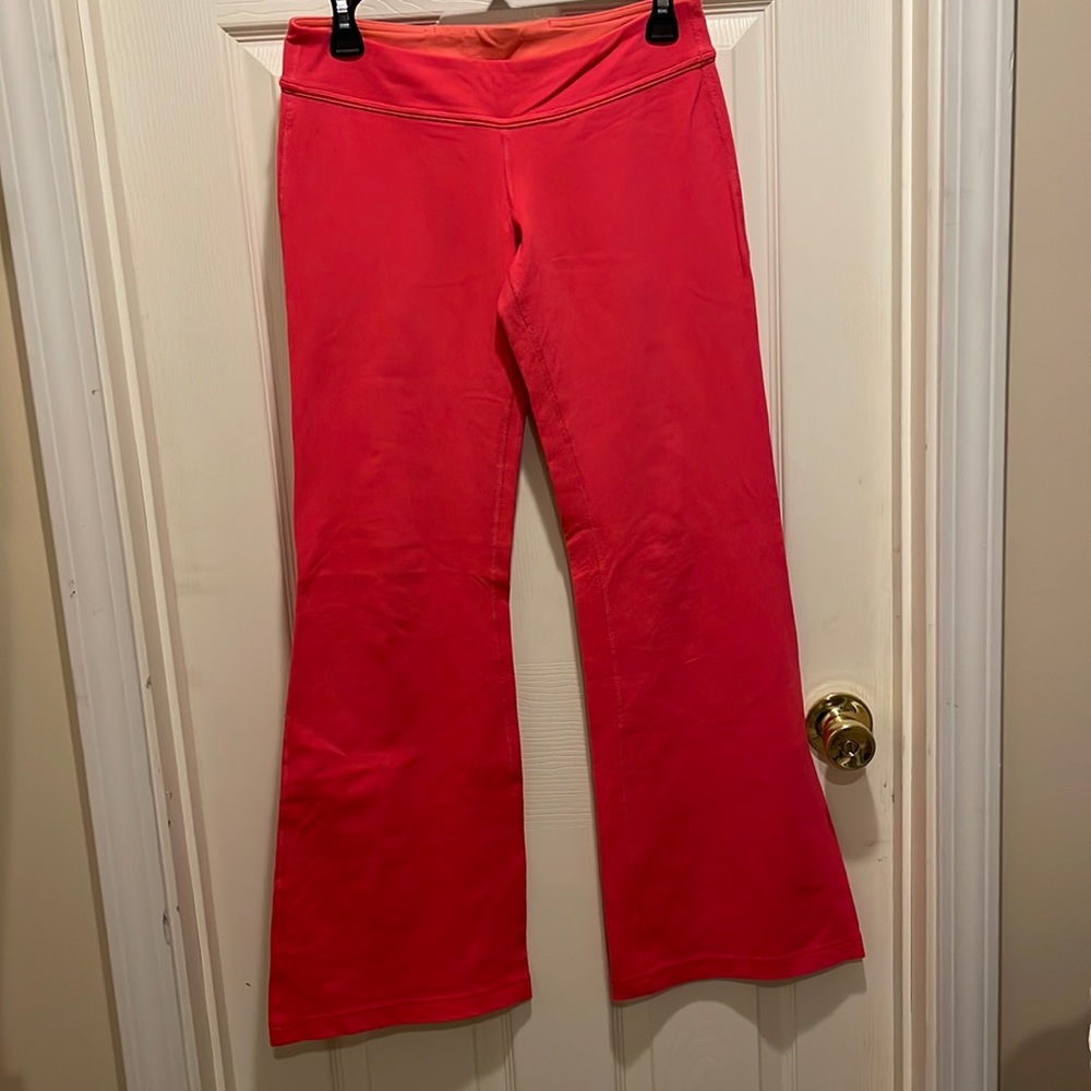 Lululemon bootcut bright pink pants